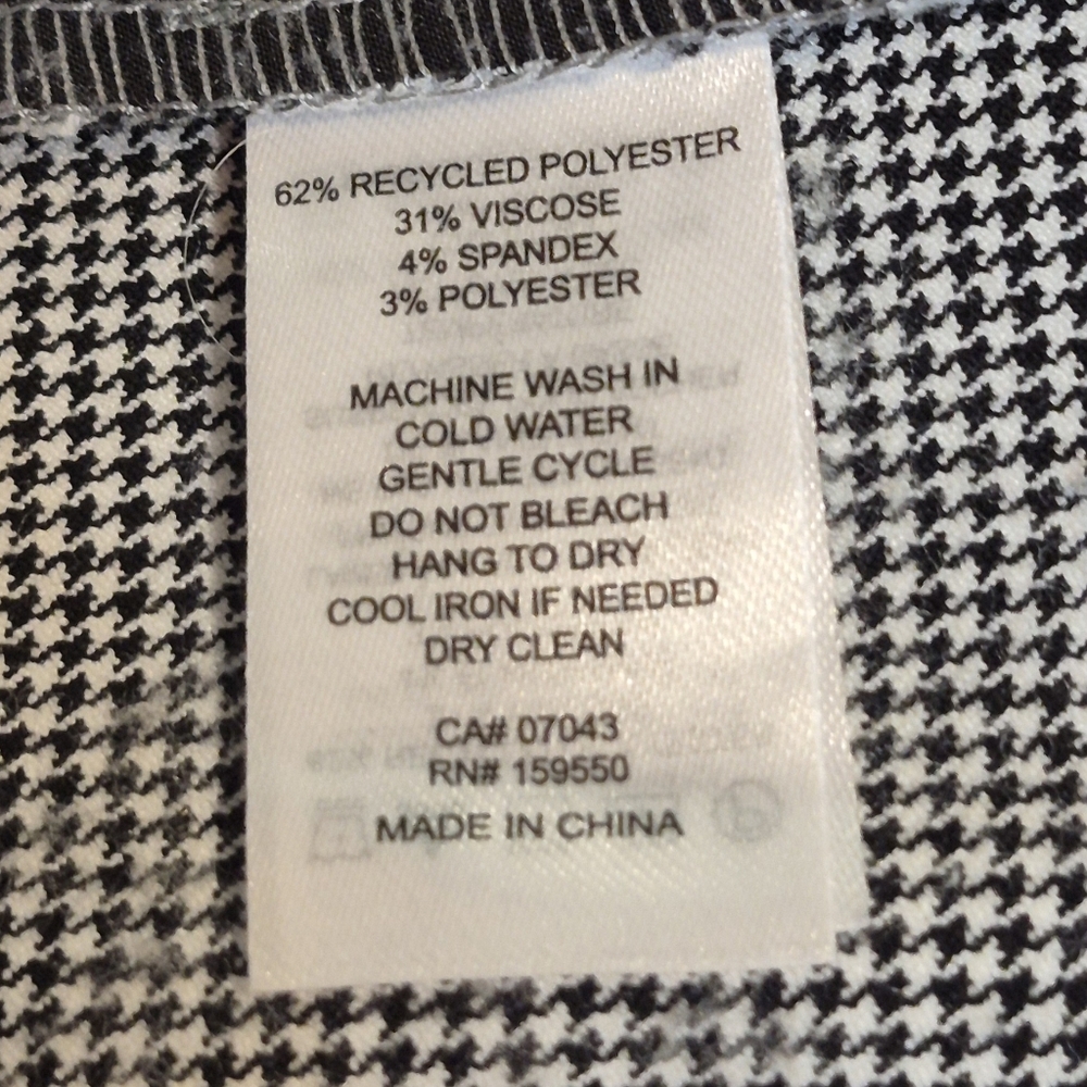 House of Harlow 1960 Houndstooth Wide Leg Trousers Sz 8 High Rise Tailored Chic - Picture 8 of 8